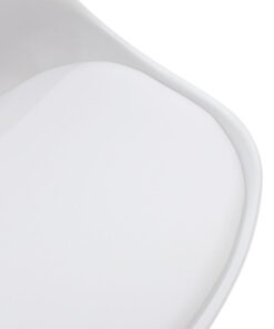 Καρέκλα Gaston pakoworld PP-PU λευκό-φυσικό πόδι 43x51x75εκ – 029-000048