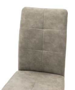 Καρέκλα Ariadne pakoworld PU γκρι-πόδι χρωμίου – 029-000072