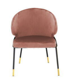 Καρέκλα Nalu pakoworld βελούδο σάπιο μήλο-μαύρο χρυσό πόδι – 029-000103
