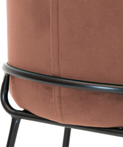 Καρέκλα Nalu pakoworld βελούδο σάπιο μήλο-μαύρο χρυσό πόδι – 029-000103