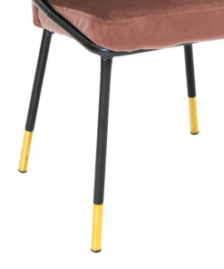 Καρέκλα Nalu pakoworld βελούδο σάπιο μήλο-μαύρο χρυσό πόδι – 029-000103