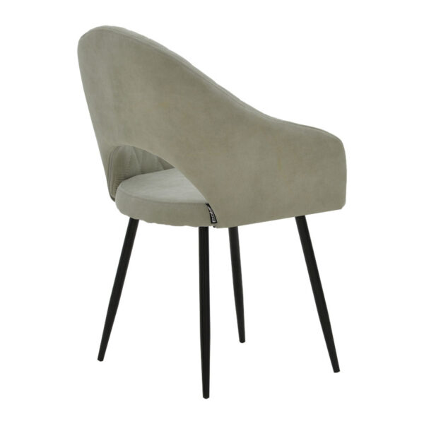 Πολυθρόνα Macie pakoworld ύφασμα antique γκρι-μαύρο 58x50x85εκ – 029-000150