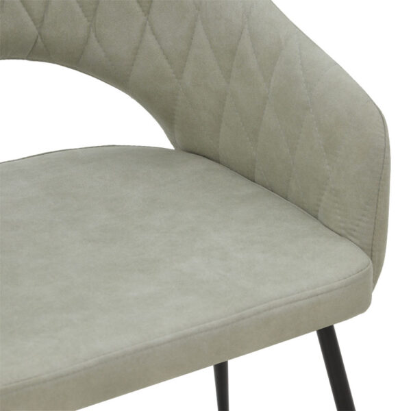 Πολυθρόνα Macie pakoworld ύφασμα antique γκρι-μαύρο 58x50x85εκ – 029-000150