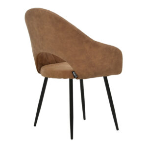 Πολυθρόνα Macie pakoworld ύφασμα καφέ antique-μαύρο 58x50x85εκ – 029-000151