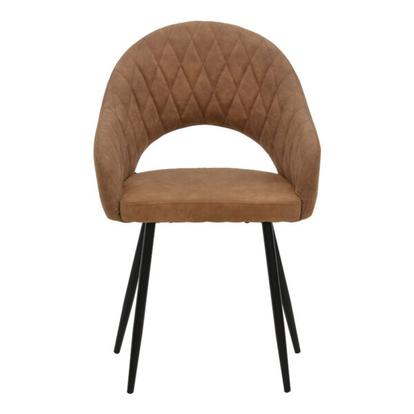 Πολυθρόνα Macie pakoworld ύφασμα καφέ antique-μαύρο 58x50x85εκ – 029-000151