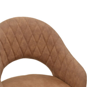 Πολυθρόνα Macie pakoworld ύφασμα καφέ antique-μαύρο 58x50x85εκ – 029-000151