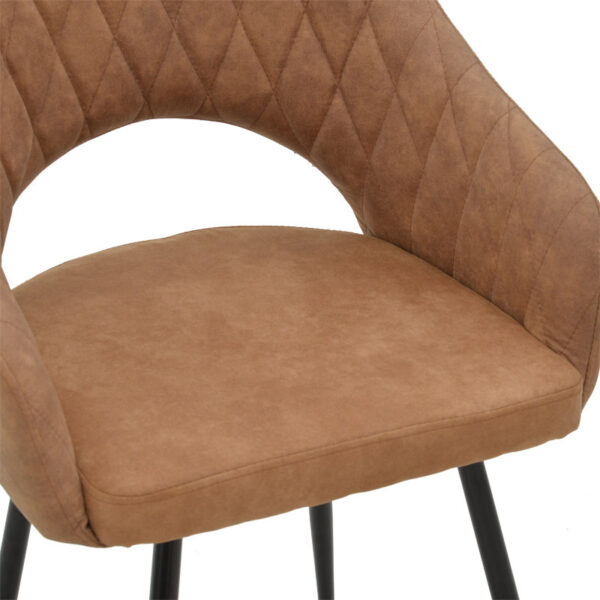 Πολυθρόνα Macie pakoworld ύφασμα καφέ antique-μαύρο 58x50x85εκ – 029-000151