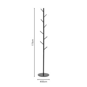 Καλόγερος Fori pakoworld μαύρο μέταλλο 30x30x173εκ – 029-000226