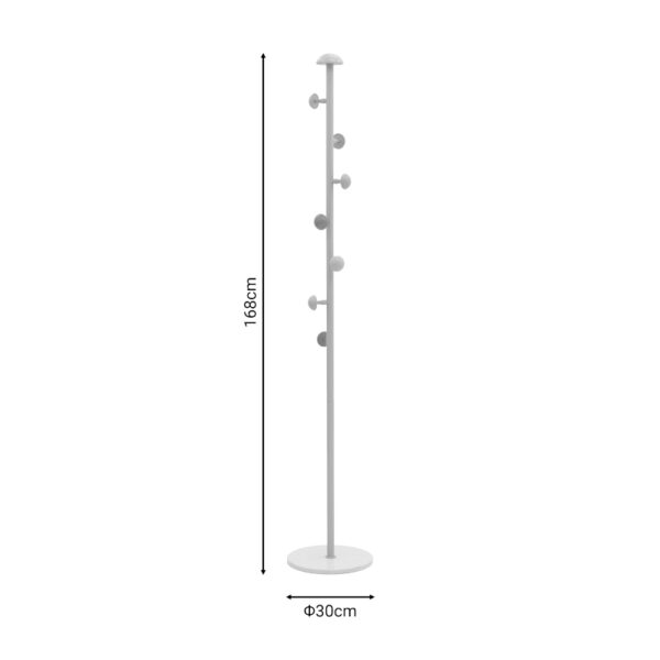 Καλόγερος Mush pakoworld ροζ-λευκό μέταλλο 30x30x168εκ – 029-000229