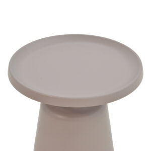 Βοηθητικό τραπέζι Ginoze Inart cappuccino μέταλλο Φ50×50εκ – 029-000273