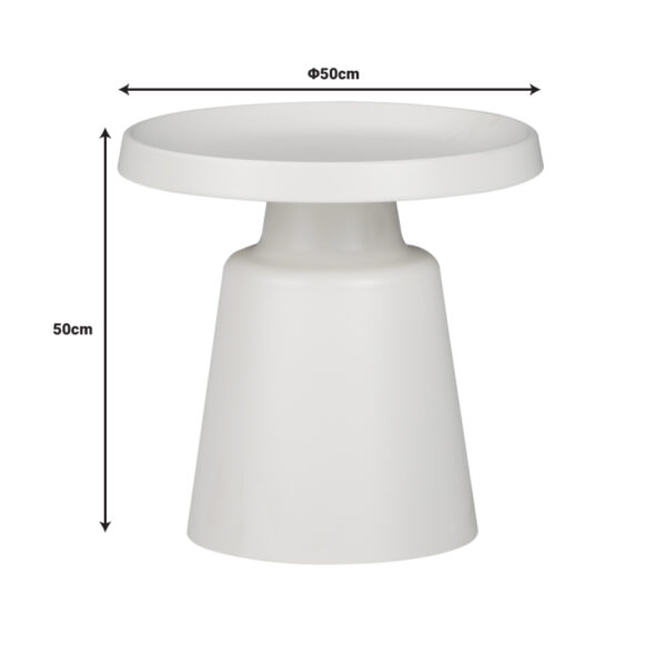Βοηθητικό τραπέζι Ginoze Inart cappuccino μέταλλο Φ50×50εκ – 029-000273