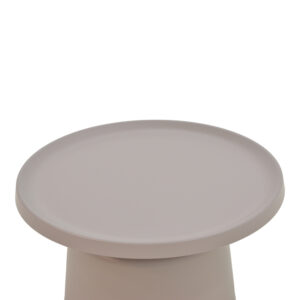 Τραπέζι σαλονιού Ginoze Inart cappuccino μέταλλο Φ70×40εκ – 029-000274