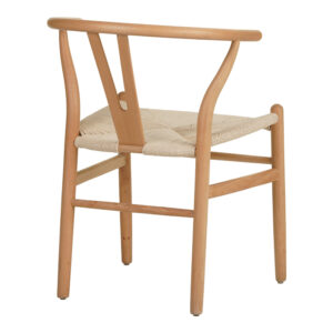 Καρέκλα Wishbone pakoworld rubberwood-σχοινί σε φυσική απόχρωση 60x51x80εκ – 029-000285