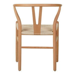 Καρέκλα Wishbone pakoworld rubberwood-σχοινί σε φυσική απόχρωση 60x51x80εκ – 029-000285