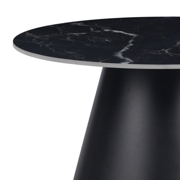 Βοηθητικά τραπέζια Fabrin Inart μαύρο μαρμάρου sintered stone-μαύρο μέταλλο – 029-000314