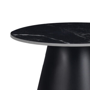 Βοηθητικά τραπέζια Fabrin Inart μαύρο μαρμάρου sintered stone-μαύρο μέταλλο – 029-000314