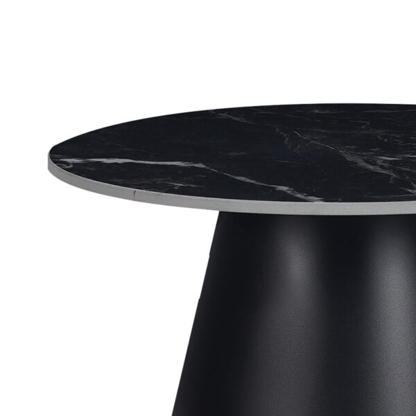 Βοηθητικά τραπέζια Fabrin Inart μαύρο μαρμάρου sintered stone-μαύρο μέταλλο – 029-000314