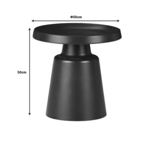 Τραπέζια σαλονιού Ginoze Inart σετ 2τεμ μέταλλο σε μαύρη απόχρωση – 029-000315