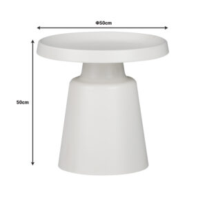 Τραπέζια σαλονιού Ginoze Inart σετ 2τεμ μέταλλο σε λευκή απόχρωση – 029-000316