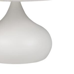 Βοηθητικά τραπέζια Kirkene Inart sintered stone σε απόχρωση λευκό μαρμάρου με λευκό μέταλλο 2τεμ – 029-000319