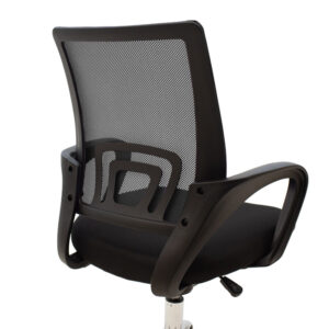 Καρέκλα γραφείου Berto II pakoworld recline με ύφασμα mesh σε μαύρη απόχρωση 60x48x85-95εκ – 029-000326