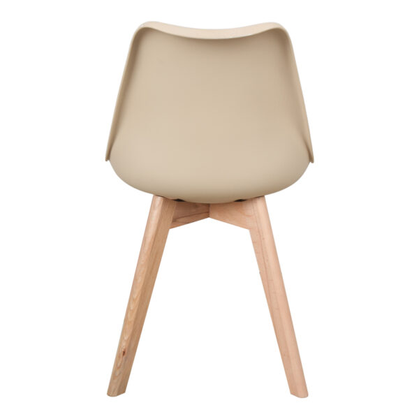 Καρέκλα Gaston pakoworld PP-PU taupe απόχρωση- φυσικό πόδι 43x51x75εκ – 029-000340