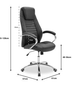 Καρέκλα γραφείου διευθυντή Sonar pakoworld pu μαύρο – 033-000007