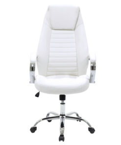 Καρέκλα γραφείου διευθυντή Sonar pakoworld pu σε λευκή απόχρωση – 033-000008