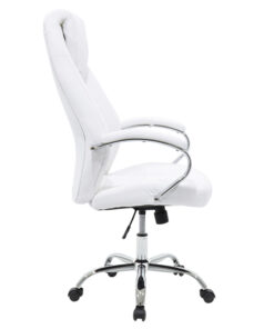 Καρέκλα γραφείου διευθυντή Sonar pakoworld pu σε λευκή απόχρωση – 033-000008