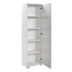 Ντουλάπι-στήλη Chad1 pakoworld λευκό gloss 45x32x169εκ – 039-000154