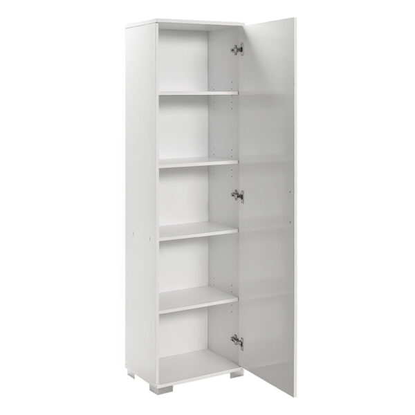 Ντουλάπι-στήλη Chad1 pakoworld λευκό gloss 45x32x169εκ – 039-000154