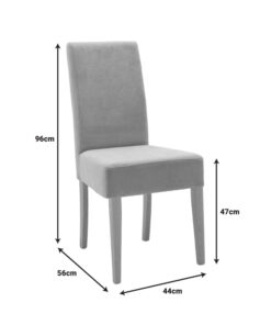 Καρέκλα Ditta pakoworld ύφασμα γκρι-πόδι sonoma 44x56x96εκ – 047-000061