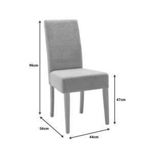 Καρέκλα Ditta pakoworld ύφασμα γκρι-πόδι sonoma 44x56x96εκ – 047-000061