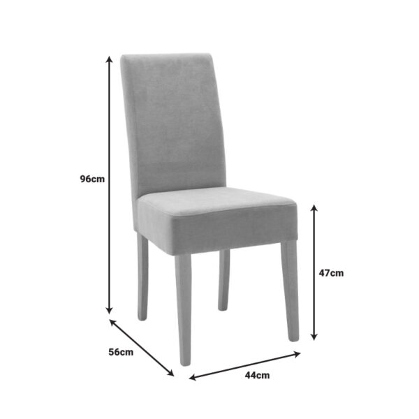 Καρέκλα Ditta pakoworld ύφασμα γκρι-πόδι sonoma 44x56x96εκ – 047-000061