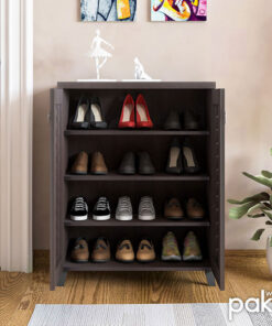 Παπουτσοθήκη-ντουλάπι MANTAM pakoworld 12 ζεύγων χρώμα καρυδί 78x40x92εκ – 049-000003