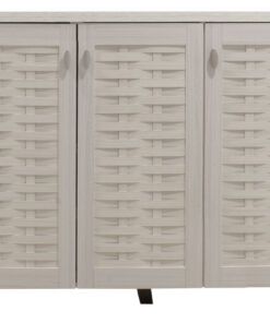 Παπουτσοθήκη-ντουλάπι MANTAM pakoworld 16 ζεύγων χρώμα λευκό-γκρι 115,5x40x92εκ – 049-000005