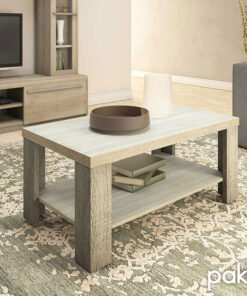 Τραπέζι σαλονιού RIANO pakoworld χρώμα sonoma 89,5×49,5×42,5εκ – 049-000024