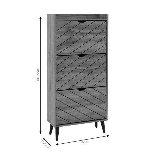 Παπουτσοθήκη Thelma pakoworld 12 ζεύγων sonoma 60×23.8×131.6εκ – 049-000068
