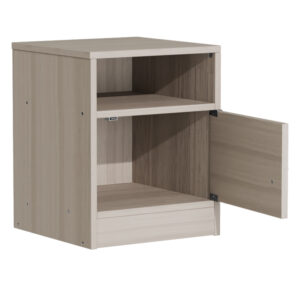 Κομοδίνο Foly pakoworld με ένα ντουλάπι γκρι oak 40x40x50εκ – 049-000070
