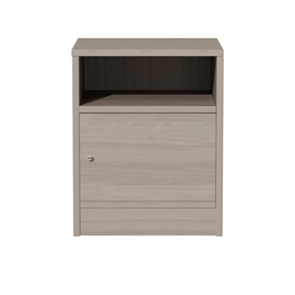 Κομοδίνο Foly pakoworld με ένα ντουλάπι γκρι oak 40x40x50εκ – 049-000070