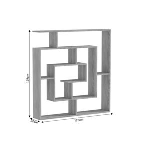 Βιβλιοθήκη Nardy pakoworld λευκό μαρμάρου 125x22x129εκ – 049-000075