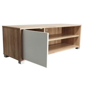 Έπιπλο τηλεόρασης Ellon pakoworld μελαμίνης sonoma-λευκό 120x40x41εκ. – 049-000080