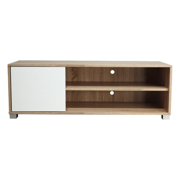 Έπιπλο τηλεόρασης Ellon pakoworld μελαμίνης sonoma-λευκό 120x40x41εκ. – 049-000080