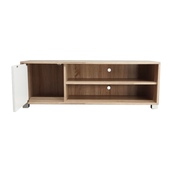 Έπιπλο τηλεόρασης Ellon pakoworld μελαμίνης sonoma-λευκό 120x40x41εκ. – 049-000080