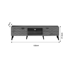 Έπιπλο τηλεόρασης Thelma pakoworld sonoma μελαμίνης 150x40x41.6εκ – 049-000099