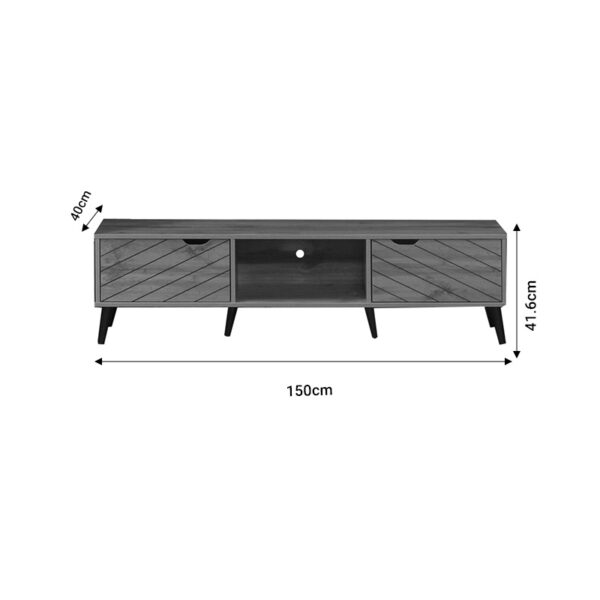 Έπιπλο τηλεόρασης Thelma pakoworld sonoma μελαμίνης 150x40x41.6εκ – 049-000099