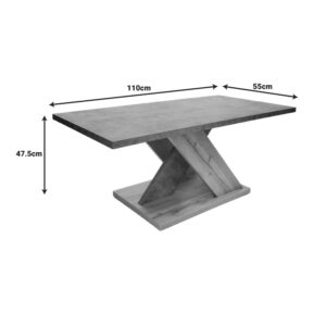 Τραπέζι σαλονιού Solange pakoworld σε γκρι-sonoma απόχρωση 110x55x47.5εκ – 049-000102