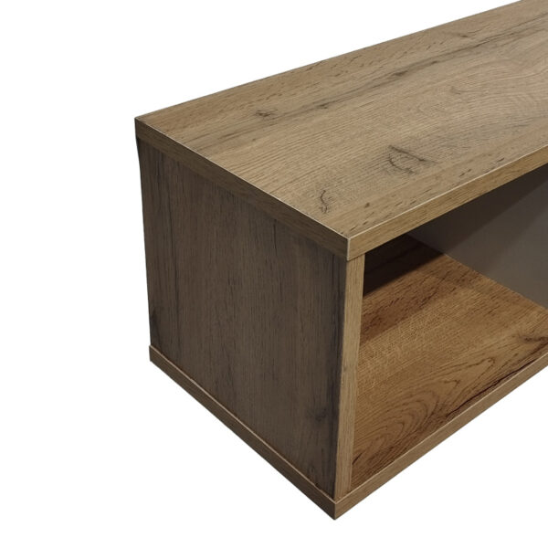 Ραφιέρα τοίχου Flevior pakoworld σε sonoma με λευκή απόχρωση 90x22x25.6εκ – 049-000103