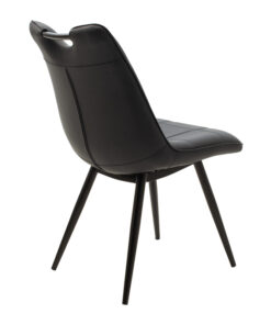 Καρέκλα Nely pakoworld ανθρακί pu-μαύρο πόδι – 058-000017