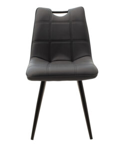 Καρέκλα Nely pakoworld ανθρακί pu-μαύρο πόδι – 058-000017